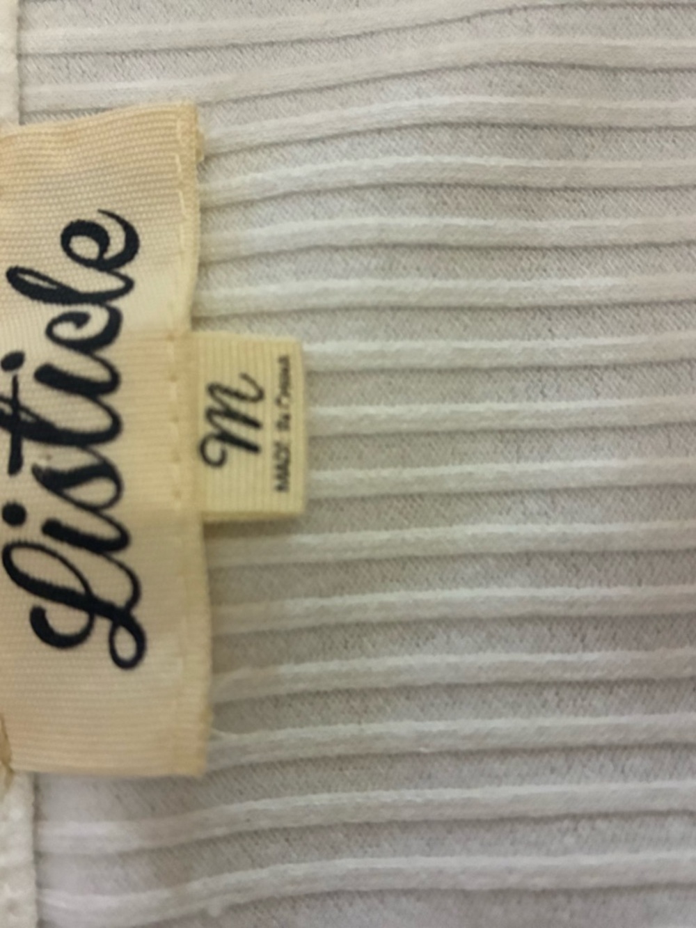 Listicle White Ribbed Tank with Ruffle Straps - Picture 3 of 4